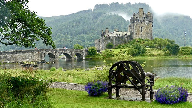 Eilean Donan Castello on the road in Europa